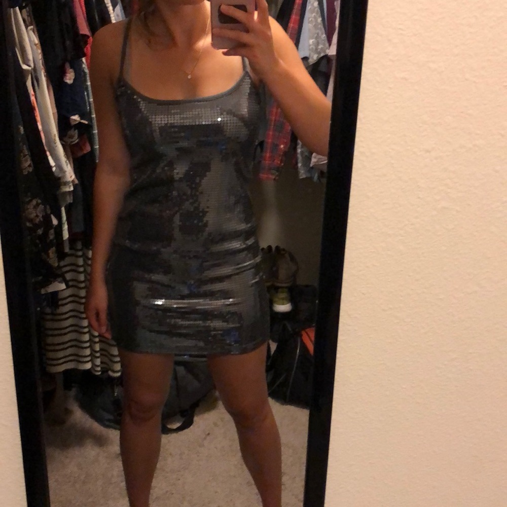 Sequence grey dress